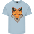 Polygonal Fox Kids T-Shirt Childrens Light Blue