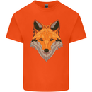 Polygonal Fox Kids T-Shirt Childrens Orange
