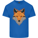 Polygonal Fox Kids T-Shirt Childrens Royal Blue