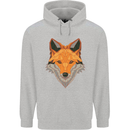 Polygonal Fox Mens 80% Cotton Hoodie Sports Grey