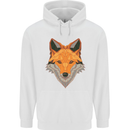 Polygonal Fox Mens 80% Cotton Hoodie White