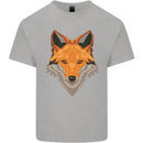 Polygonal Fox Mens Cotton T-Shirt Tee Top Sports Grey