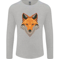 Polygonal Fox Mens Long Sleeve T-Shirt Sports Grey
