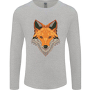 Polygonal Fox Mens Long Sleeve T-Shirt Sports Grey