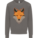 Polygonal Fox Mens Sweatshirt Jumper Charcoal