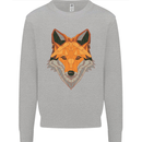 Polygonal Fox Mens Sweatshirt Jumper Sports Grey