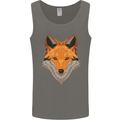 Polygonal Fox Mens Vest Tank Top Charcoal