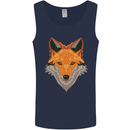 Polygonal Fox Mens Vest Tank Top Navy Blue