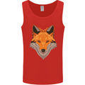 Polygonal Fox Mens Vest Tank Top Red