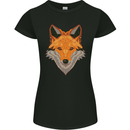 Polygonal Fox Womens Petite Cut T-Shirt Black