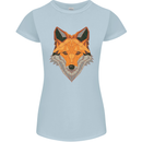 Polygonal Fox Womens Petite Cut T-Shirt Light Blue
