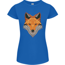 Polygonal Fox Womens Petite Cut T-Shirt Royal Blue