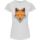 Polygonal Fox Womens Petite Cut T-Shirt White
