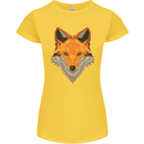 Polygonal Fox Womens Petite Cut T-Shirt Yellow