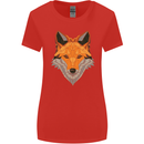 Polygonal Fox Womens Wider Cut T-Shirt Red