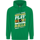 Pool I Like to Play With My Balls 9-Ball Childrens Kids Hoodie Irish Green
