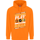 Pool I Like to Play With My Balls 9-Ball Childrens Kids Hoodie Orange