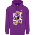 Pool I Like to Play With My Balls 9-Ball Childrens Kids Hoodie Purple