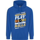 Pool I Like to Play With My Balls 9-Ball Childrens Kids Hoodie Royal Blue