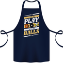 Pool I Like to Play With My Balls 9-Ball Cotton Apron 100% Organic Navy Blue