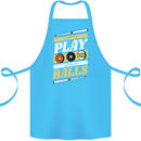 Pool I Like to Play With My Balls 9-Ball Cotton Apron 100% Organic Turquoise