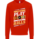 Pool I Like to Play With My Balls 9-Ball Kids Sweatshirt Jumper Bright Red