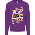 Pool I Like to Play With My Balls 9-Ball Kids Sweatshirt Jumper Purple