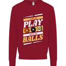 Pool I Like to Play With My Balls 9-Ball Kids Sweatshirt Jumper Red