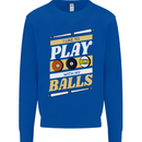 Pool I Like to Play With My Balls 9-Ball Kids Sweatshirt Jumper Royal Blue