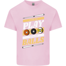 Pool I Like to Play With My Balls 9-Ball Kids T-Shirt Childrens Light Pink