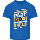 Pool I Like to Play With My Balls 9-Ball Kids T-Shirt Childrens Royal Blue