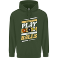 Pool I Like to Play With My Balls 9-Ball Mens 80% Cotton Hoodie Forest Green