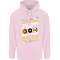 Pool I Like to Play With My Balls 9-Ball Mens 80% Cotton Hoodie Light Pink