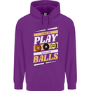 Pool I Like to Play With My Balls 9-Ball Mens 80% Cotton Hoodie Purple