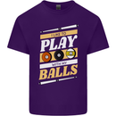 Pool I Like to Play With My Balls 9-Ball Mens Cotton T-Shirt Tee Top Purple
