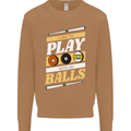Pool I Like to Play With My Balls 9-Ball Mens Sweatshirt Jumper Caramel Latte