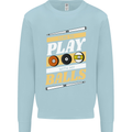 Pool I Like to Play With My Balls 9-Ball Mens Sweatshirt Jumper Light Blue