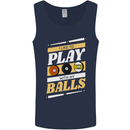 Pool I Like to Play With My Balls 9-Ball Mens Vest Tank Top Navy Blue