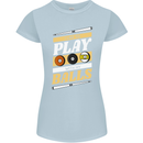 Pool I Like to Play With My Balls 9-Ball Womens Petite Cut T-Shirt Light Blue