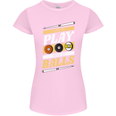 Pool I Like to Play With My Balls 9-Ball Womens Petite Cut T-Shirt Light Pink