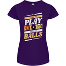 Pool I Like to Play With My Balls 9-Ball Womens Petite Cut T-Shirt Purple
