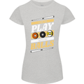 Pool I Like to Play With My Balls 9-Ball Womens Petite Cut T-Shirt Sports Grey