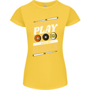 Pool I Like to Play With My Balls 9-Ball Womens Petite Cut T-Shirt Yellow