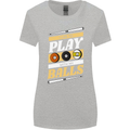 Pool I Like to Play With My Balls 9-Ball Womens Wider Cut T-Shirt Sports Grey