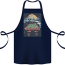 Pool Shark Snooker Player Cotton Apron 100% Organic Navy Blue
