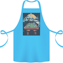 Pool Shark Snooker Player Cotton Apron 100% Organic Turquoise