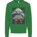 Pool Shark Snooker Player Kids Sweatshirt Jumper Irish Green