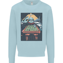 Pool Shark Snooker Player Kids Sweatshirt Jumper Light Blue