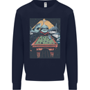 Pool Shark Snooker Player Kids Sweatshirt Jumper Navy Blue