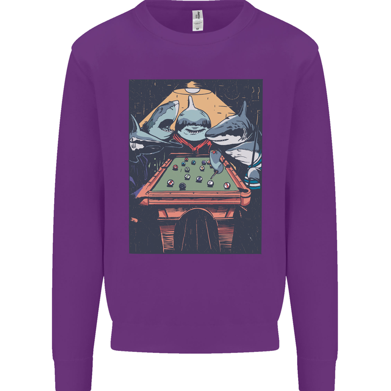 Pool Shark Snooker Player Kids Sweatshirt Jumper Purple